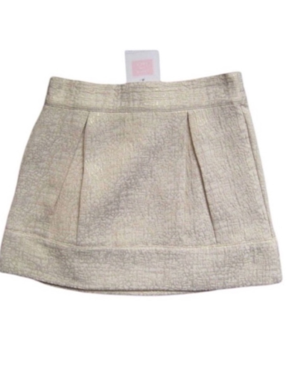 Janie and Jack Textured Cream Pleated Mini Skirt NWT Size 3T